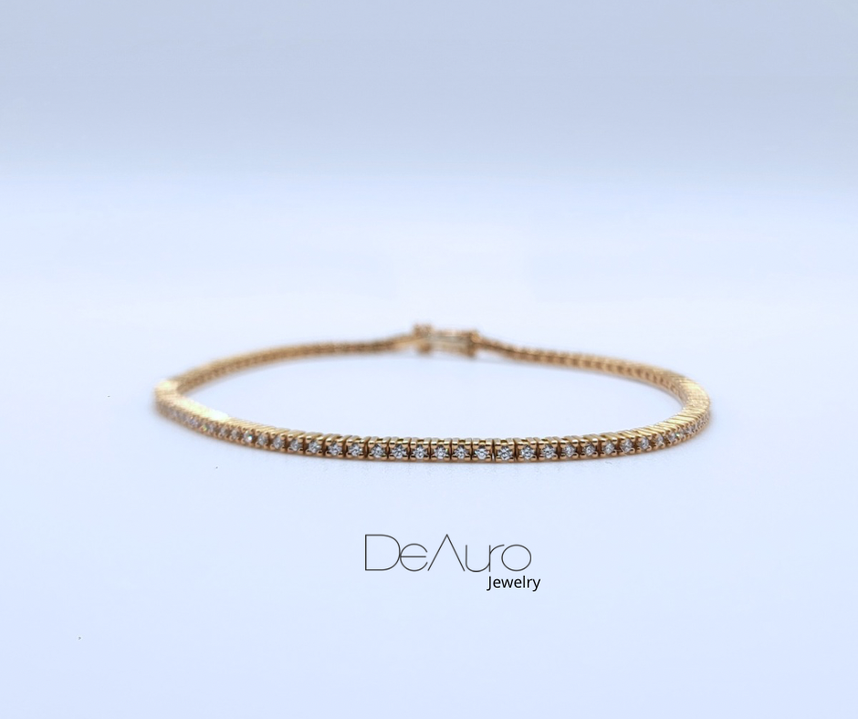 ROSE GOLD TENNIS BRACELET WITH DIAMONDS