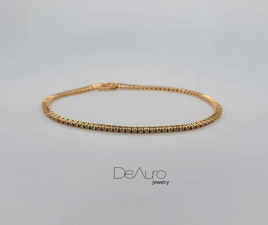 ROSE GOLD TENNIS BRACELET WITH DIAMONDS