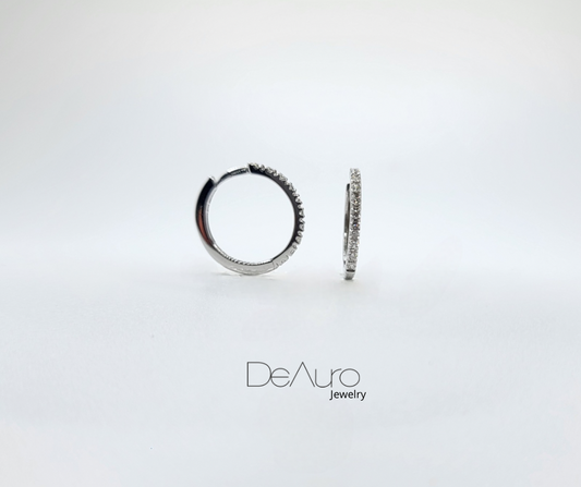 PENDIENTES DE ORO BLANCO CON DIAMANTES