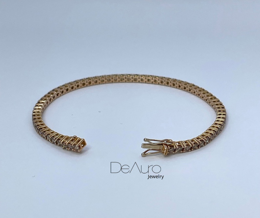 ROSE GOLD TENNIS BRACELET WITH BROWNIES